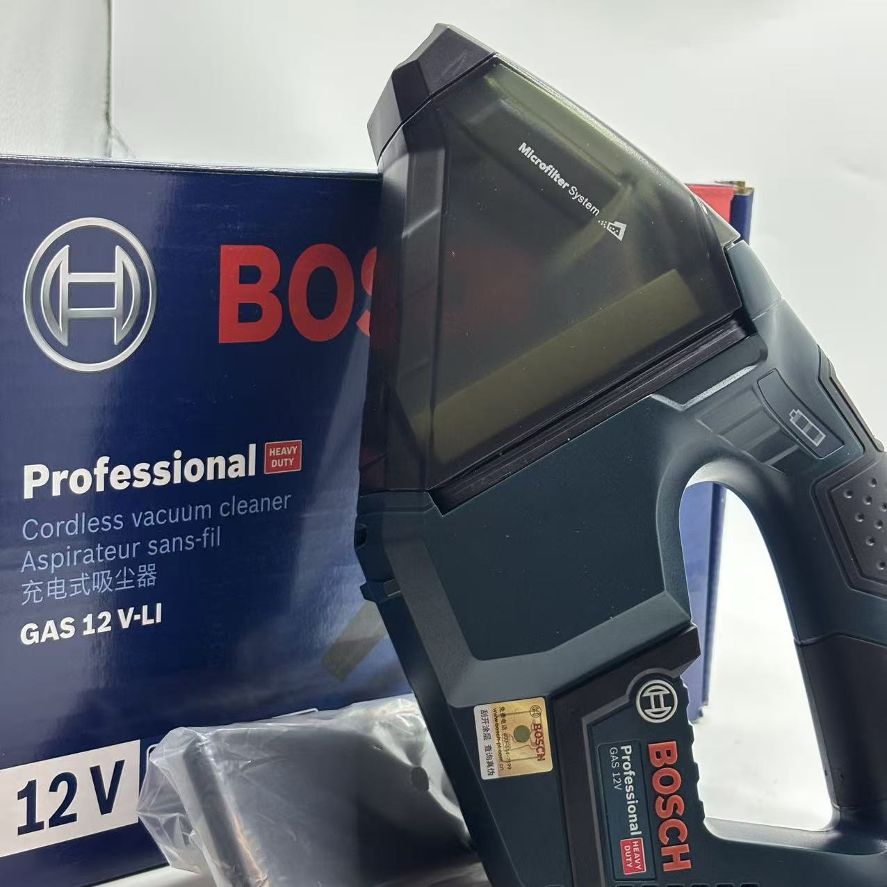 Car Vacuum - เครื่องดูดฝุ่น Bosch GAS 12V-LI Professional น้ำหนักเบาและออกแบบตามหลักสรีรศาสตร์