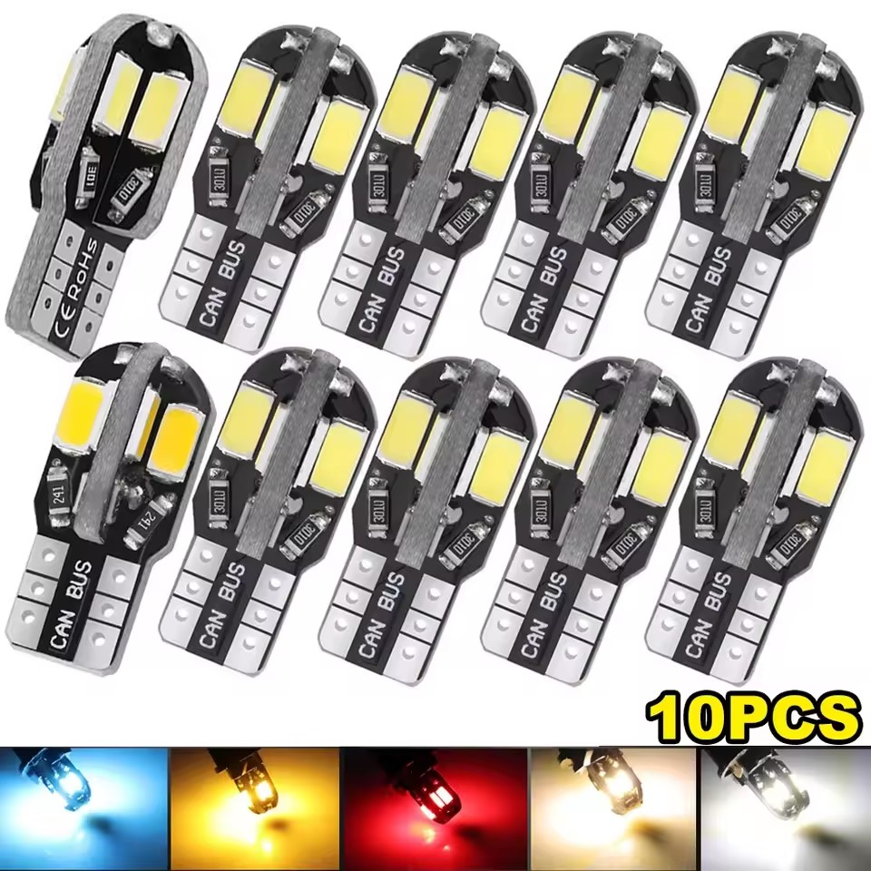 Car Led Light - หลอดไฟภายในรถยนต์ 20/10 ชิ้น W5W T10 LED