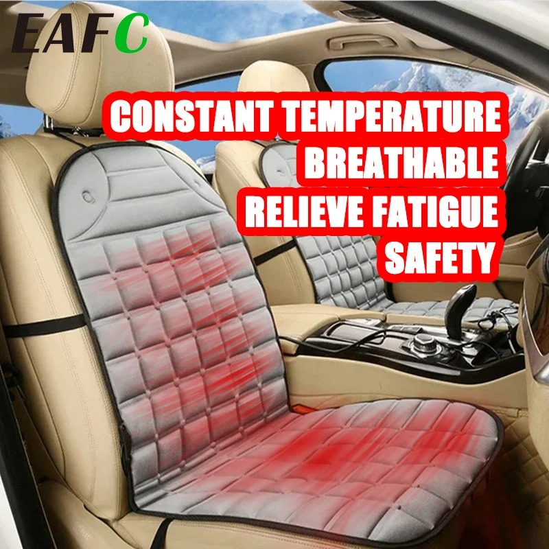 Car Seat Cover - เบาะรองนั่งอุ่นไฟฟ้าในรถยนต์ EAFC Universal 12V พร้อมตัวควบคุมอุณหภูมิ สำหรับฤดูหนาว