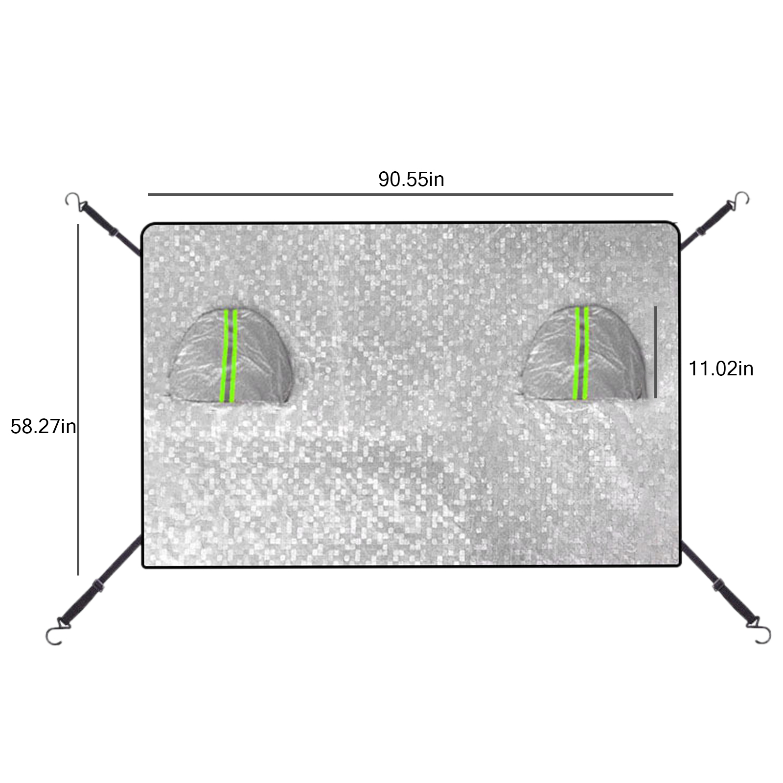 Windshield Sun Shade - แผ่นบังแดดติดกระจกรถยนต์แบบสะท้อนแสง ป้องกันแสงแดด หิมะ น้ำแข็ง ฝน ฝุ่น