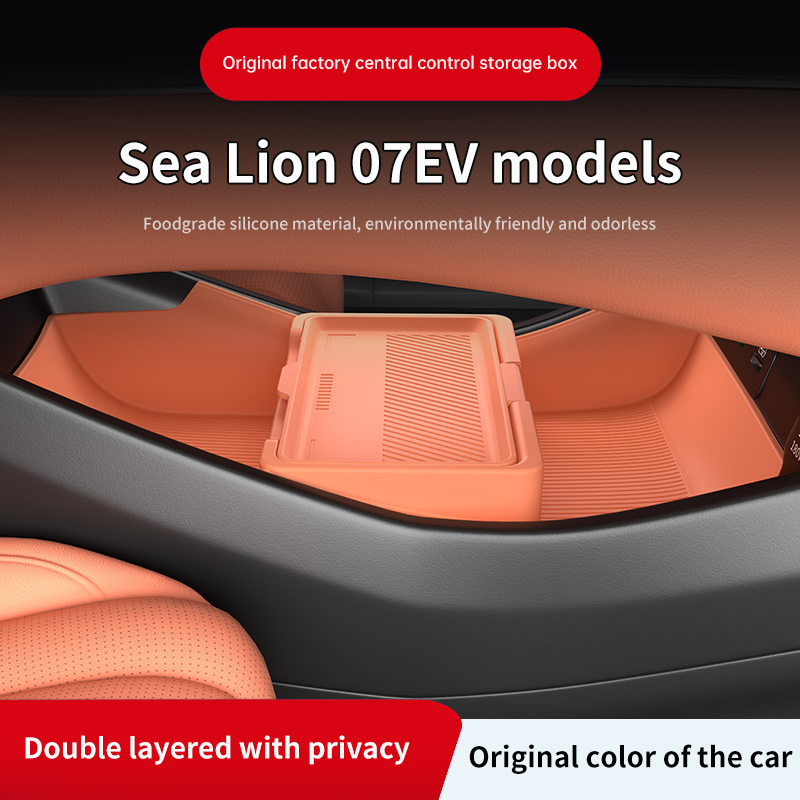 Car Organizer - แผ่นรองจัดระเบียบคอนโซลกลางรถยนต์ BYD Sealion 7 ปี 2025
