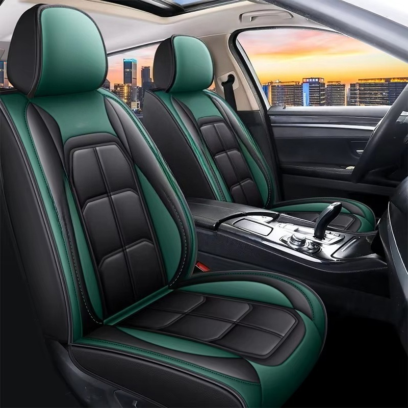 Car Seat Cover - ชุดหุ้มเบาะรถยนต์อเนกประสงค์ แบบสปอร์ต ป้องกัน หนัง PU ห้าฤดู