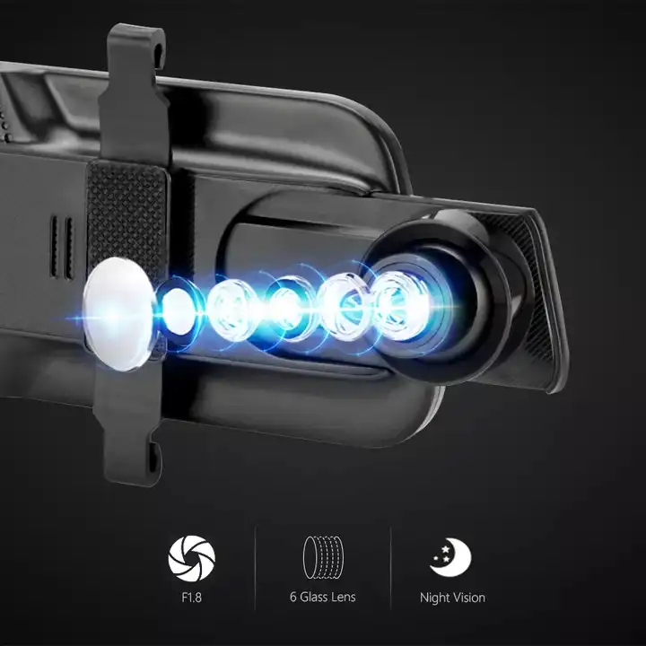 กล้องติดรถยนต์หน้าจอสัมผัสขนาด - Car Mirror บทวิจารณ์และราคา