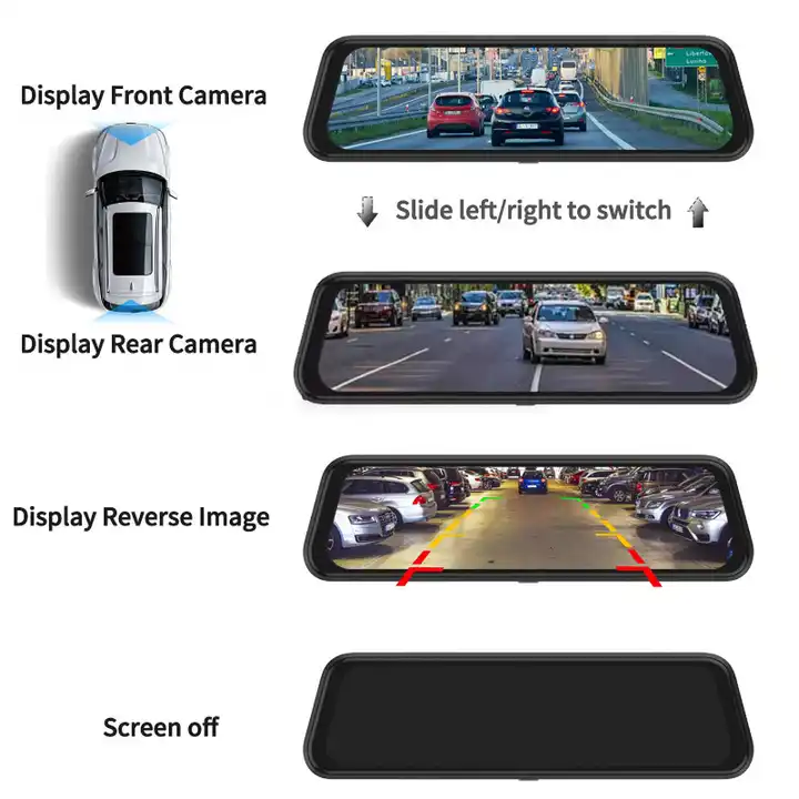 กล้องติดรถยนต์หน้าจอสัมผัสขนาด - Car Mirror บทวิจารณ์และราคา