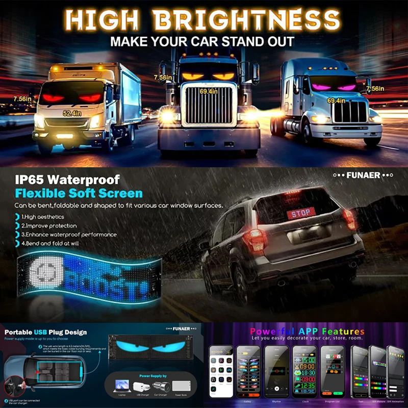 จอแสดงผล LED รถบรรทุก Eye ป้าย - Car Led Light บทวิจารณ์และราคา