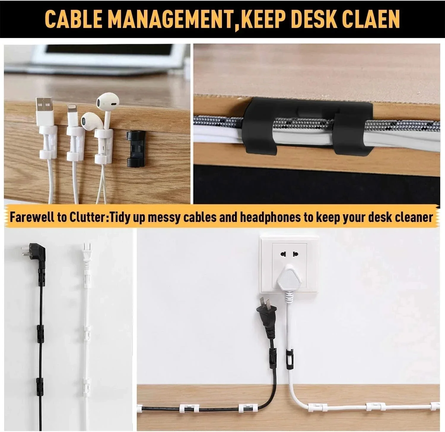 คลิปจัดสายเคเบิล ที่ยึดสายไฟแบ - Car Organizer บทวิจารณ์และราคา
