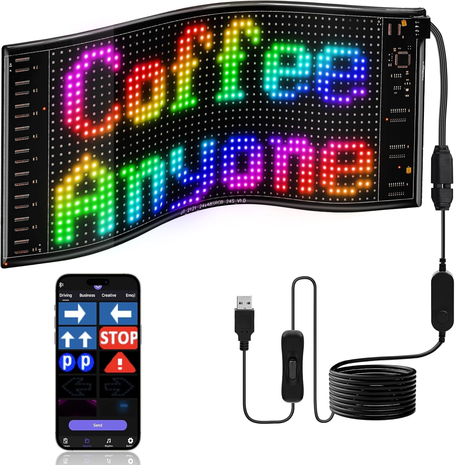 แผงไฟ LED DIY เมทริกซ์พิกเซล จ - Car Led Light บทวิจารณ์และราคา