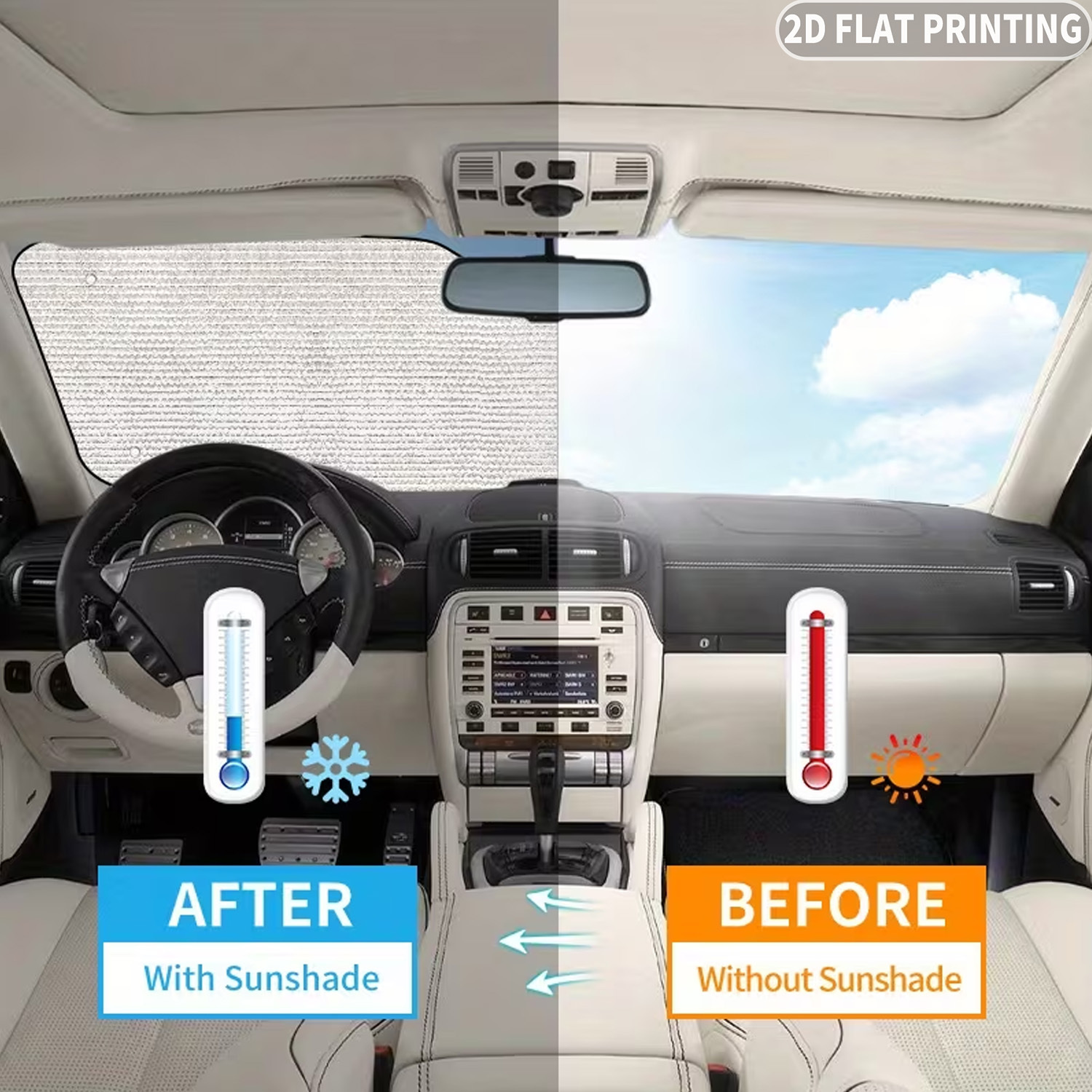 แผ่นบังแดดกระจกรถยนต์แบบสากล 1 - Windshield Sun Shade บทวิจารณ์และราคา