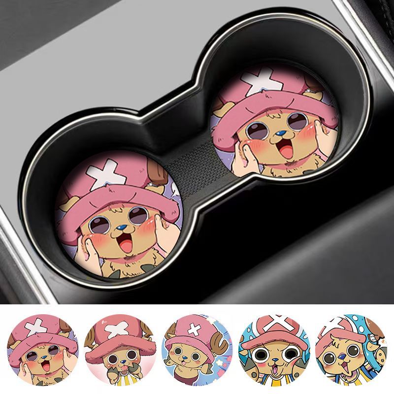 แผ่นรองแก้วโซดาวันพีซลายการ์ตู - Car Accessories Japanese บทวิจารณ์และราคา